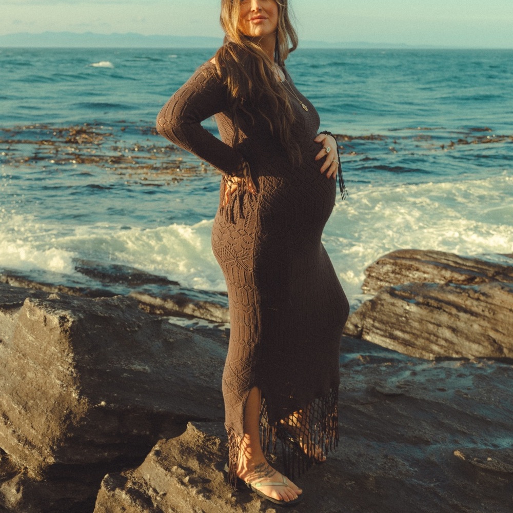 House of Harlow 1960 Brown Knit Dress